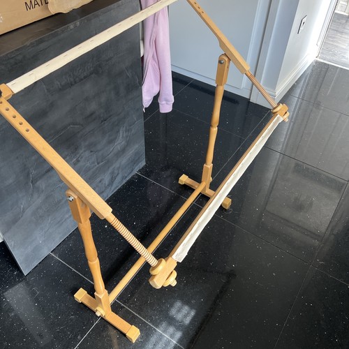 Wood embroidery stand - stand, floor