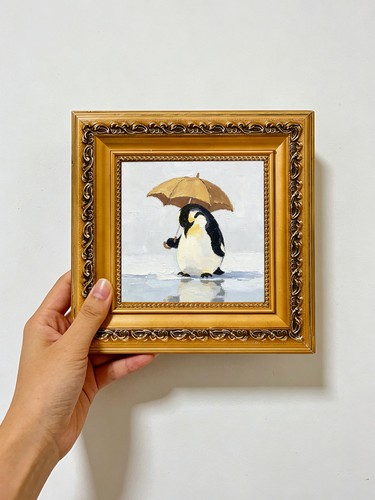 Penguin with umbrella stand - umbrella,