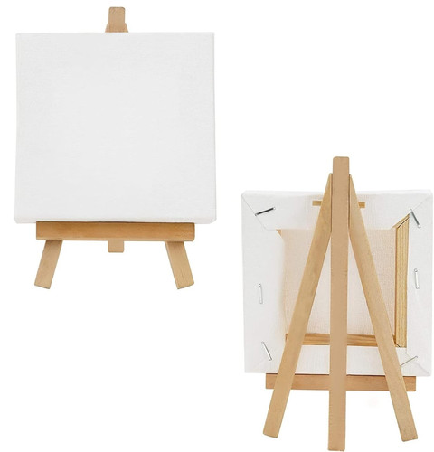 Canvas frame with wooden - canvas, easel