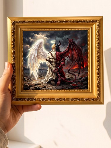 Angel and devil - angel, standing