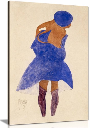 Standing girl framed - girl, canvas