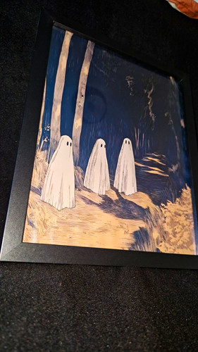 Black wood picture frame - black,